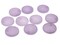 10 20mm Flat Round Coin Drop Frosted Purple Vintage Lucite Plastic Beads